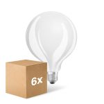 Voordeelpak 6x Ledvance Classic LED E27 Globe Filament Mat 7.5W 1055lm - 827 Zeer Warm Wit | Dimbaar - Vervangt 75W