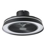 Eglo Plafondventilator Vallonia 1 ABS Matt Zwart 31.7W 3200lm - 827-865 Afstembaar Wit + RGB | Dimbaar