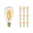 Voordeelpak 10x Noxion Lucent LED E27 Edison Filament Amber 7.2W 630lm -  822 Zeer Warm Wit | Dimbaar - Vervangt 50W