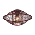 Good&Mojo Plafondlamp Maui Bamboe Burgundy S | Geschikt voor 1x E27 