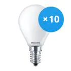 Voordeelpak 10x Philips Corepro LED Lustre E14 Kogel Mat 4.3W 470lm - 827 Zeer Warm Wit | Vervangt 40W