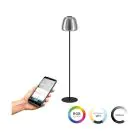 Eglo Vloerlamp Alfero-Z Staal Zwart 15.5W 2000lm - 827-865 Afstembaar Wit + RGB | IP20 - Zigbee Dimbaar